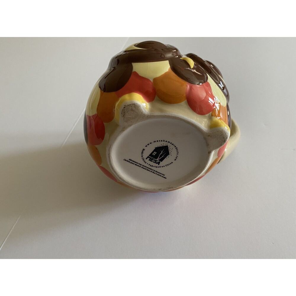 Mesa Home Products Owl Coffee Mug 3D Hand Painted Brown Tan Orange - Picture 2 of 6
